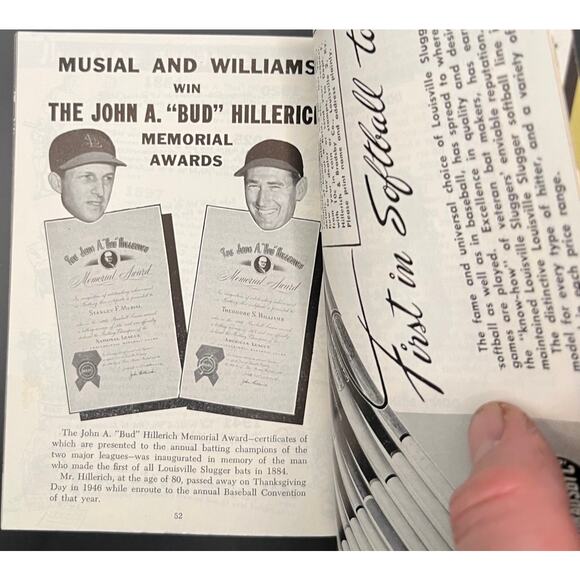 1949 Famous Slugger Year Book Booklet Stan Musial Ted Williams Joe DiMaggio MLB - Picture 3 of 6